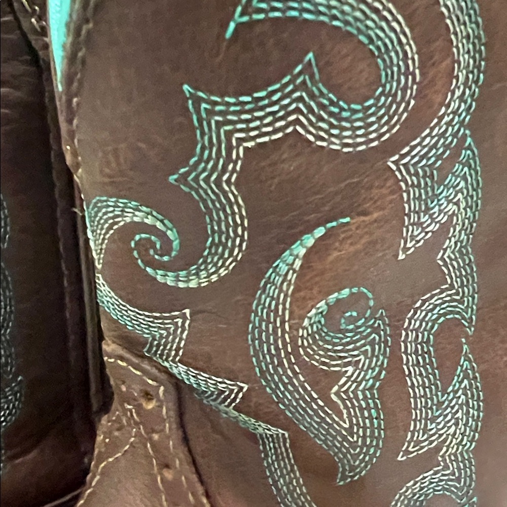 JUSTIN "Gypsy" Boots Women's Leather Cowgirl Embroidered Size 7.5B - Picture 5 of 16